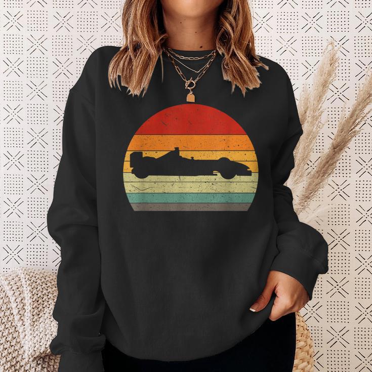 Retro Sunset Formula Race Car Racing Racer Sweatshirt Gifts for Her