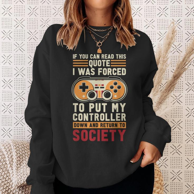 Retro Video Games Gaming Vintage Controller Gamer Sweatshirt Gifts for Her