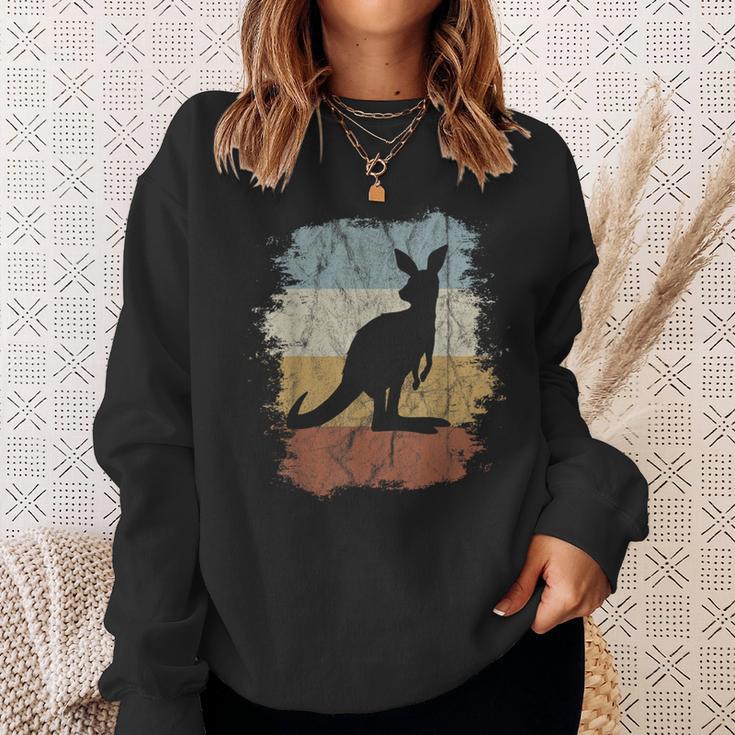 Retro Vintage Kangaroo Silhouette Funky Bag Animal Sweatshirt Geschenke für Sie