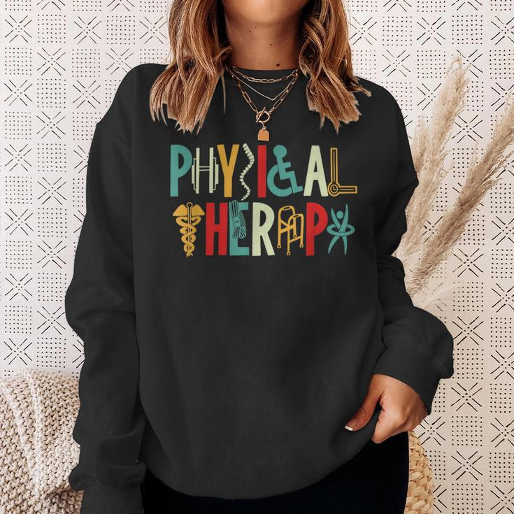 Retro Vintage Physical Therapy Physical Therapist Sweatshirt Gifts for Her