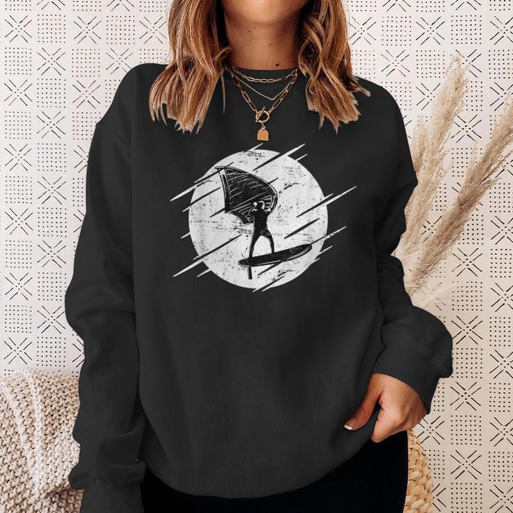 Retro Wing Foil Wing Surf Moon Surfer Foiler Sweatshirt Geschenke für Sie