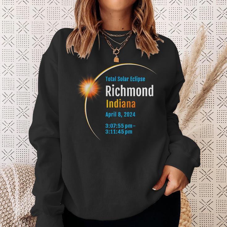 Richmond Indiana In Total Solar Eclipse 2024 1 Sweatshirt Gifts for Her