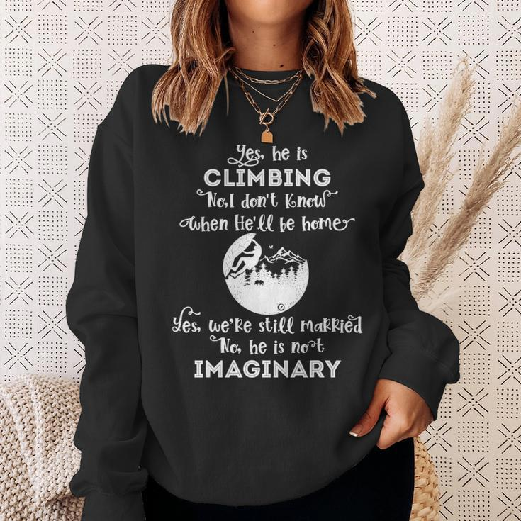 Rock Climbing Husband For Wife Wedding Anniversary Sweatshirt Gifts for Her