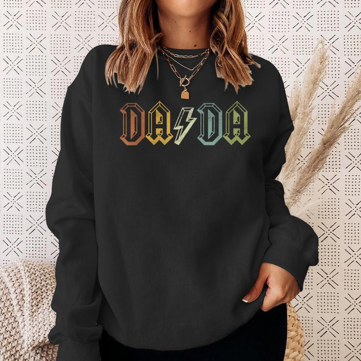 Rock Dada Retro Father's Day For New Dad For Him Dada Sweatshirt Gifts for Her