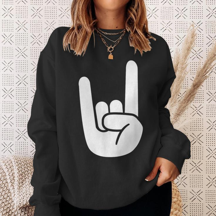 Rock Hand Sweatshirt Geschenke für Sie