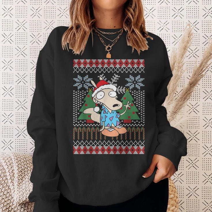 Rockos Modern Life Ugly Chritmas Sweater Sweatshirt Gifts for Her