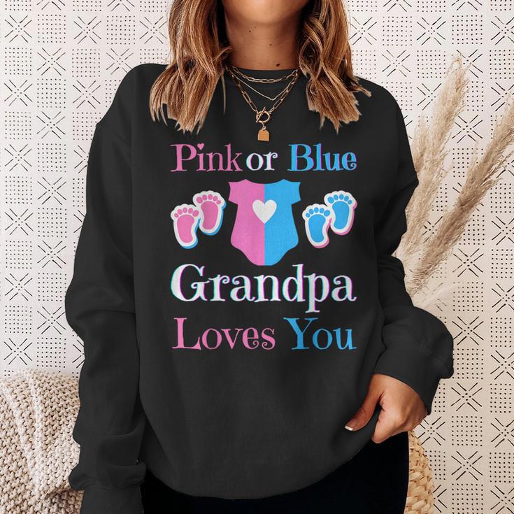 Rosa Oder Blau Opa Liebt Dich Papa Babyparty Geschlecht Enthüllen Sweatshirt Geschenke für Sie