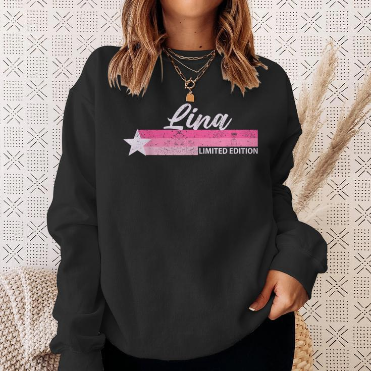 Rosaintage Lina Name Retro Für Mädchen Sweatshirt Geschenke für Sie