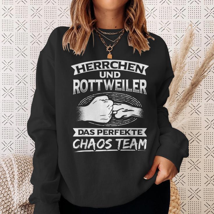 With Rottweiler Chaos Team Rottweiler Sweatshirt Geschenke für Sie