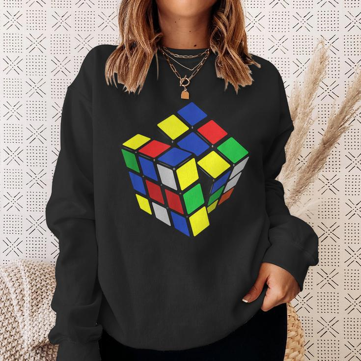 Rubik Cube Zauber Würfel Geschenk Jung Alt Nerd Retro Sweatshirt Geschenke für Sie