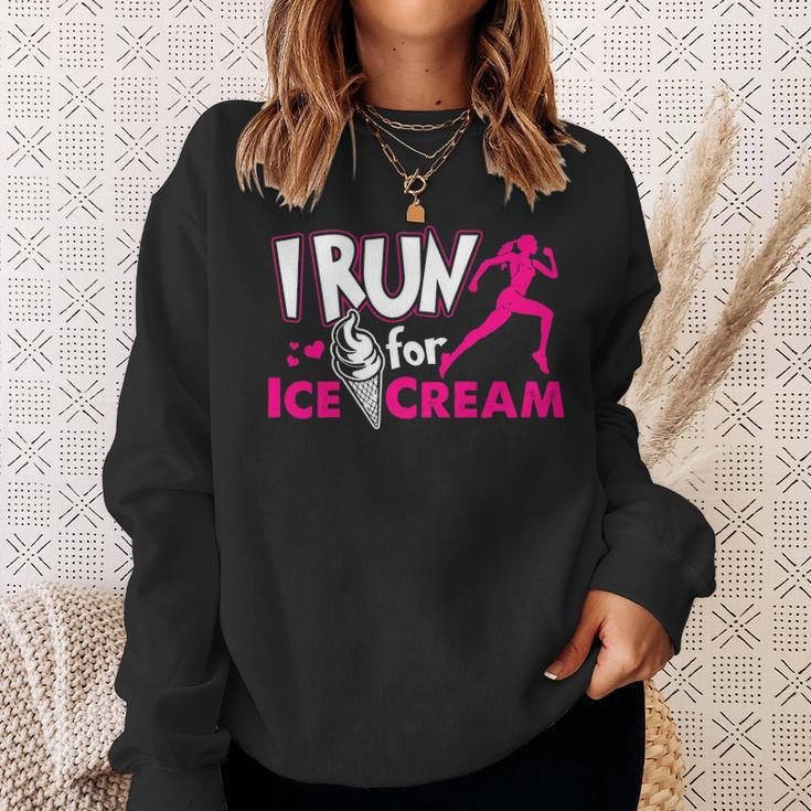 I Run For Ice Cream Sweatshirt Gifts for Her