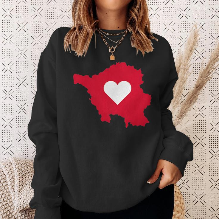 Saarland Heart Love Homeland Saarländer Sweatshirt Geschenke für Sie