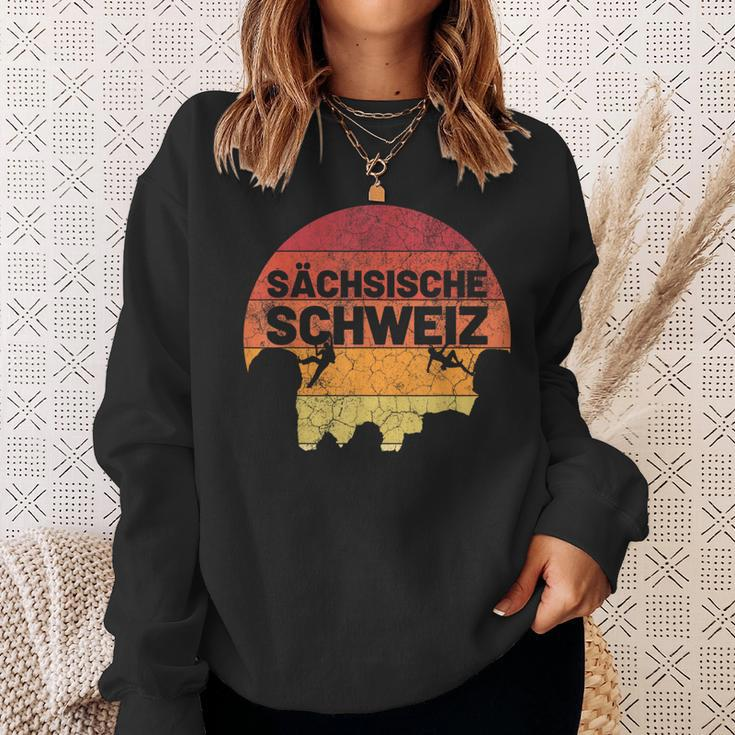 Sächsische Schweiz Bergsteiger & Climbing Sweatshirt Geschenke für Sie