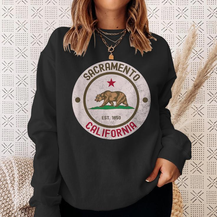 Sacramento California Retro Vintage 70S 80S Style Print Sweatshirt Gifts for Her