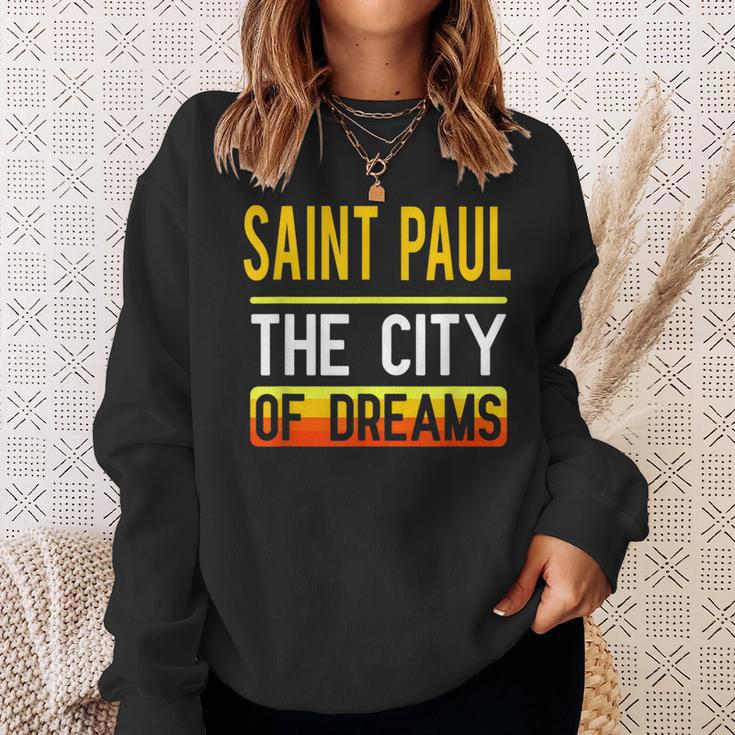 Saint Paul The City Of Dreams Minnesota Souvenir Sweatshirt Gifts for Her