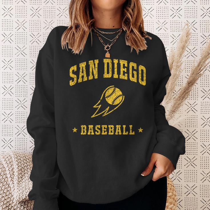 San Diego Baseball Vintage Gameday Retro Baseball Lover Sweatshirt Gifts for Her
