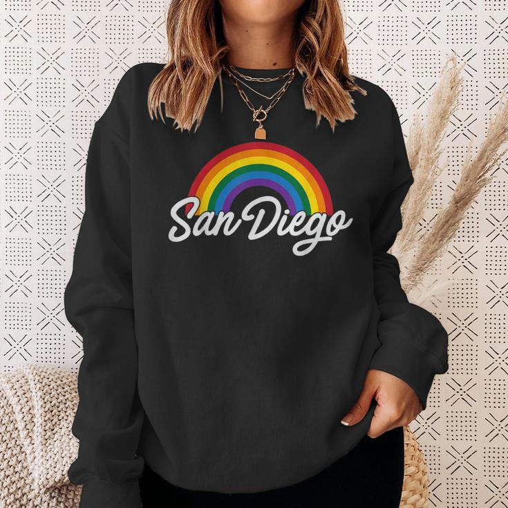 San Diego Gay Pride Gay Flag Sweatshirt Gifts for Her