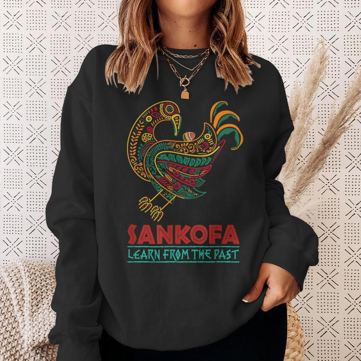 Sankofa African Bird Learn From The Past Black History Month Sweatshirt Gifts for Her