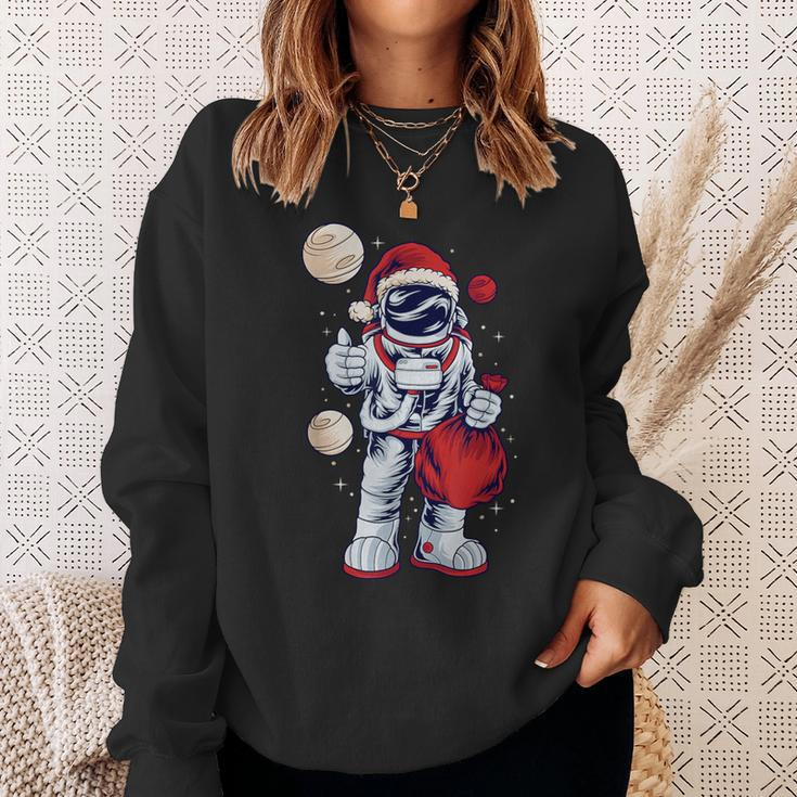 Santa Astronaut Christmas For Space Lovers Sweatshirt Gifts for Her