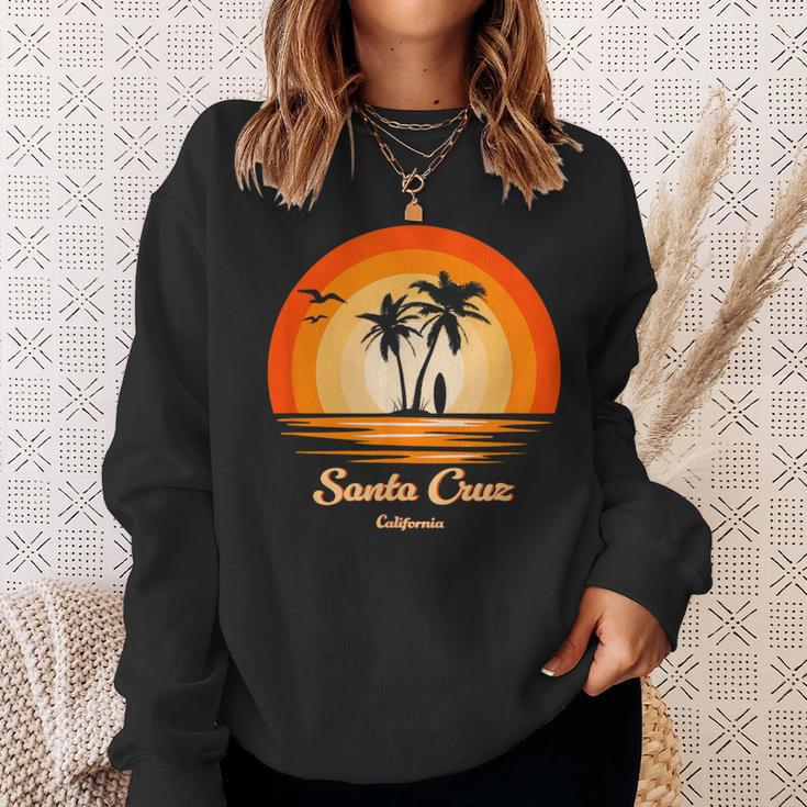 Santa Cruz California Vintage Retro Ca Surfing Sweatshirt Gifts for Her