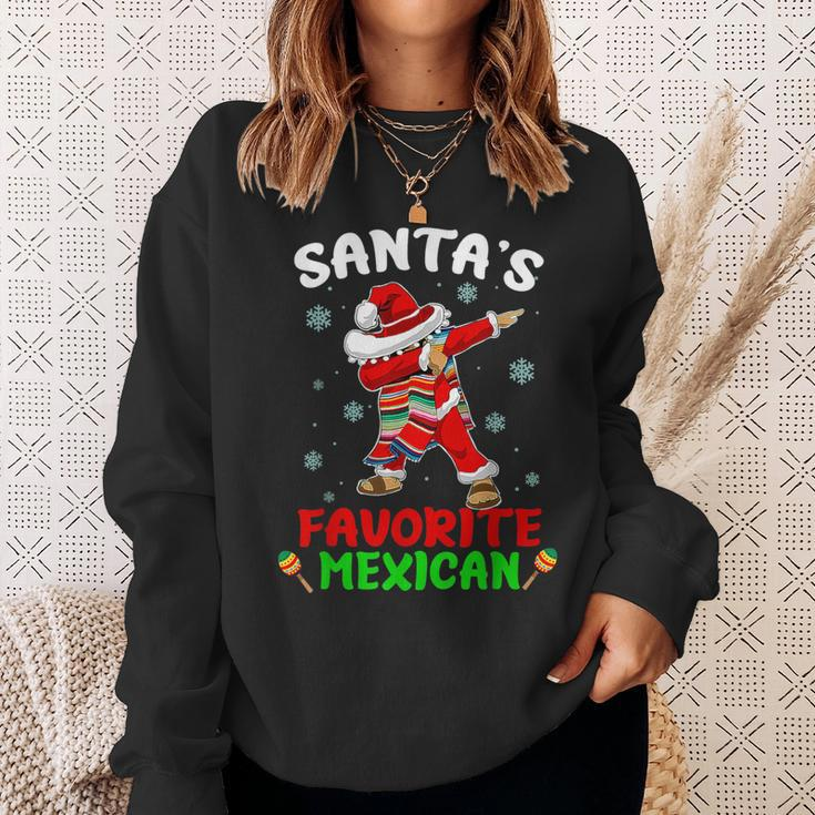 Santa's Favorite Mexican Christmas Holiday Mexico Sweatshirt Gifts for Her