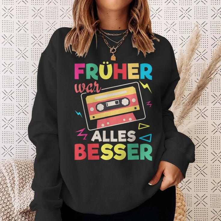 Sarcasm Nostalgia Oldschool Früher War Alles Besser Sweatshirt Geschenke für Sie