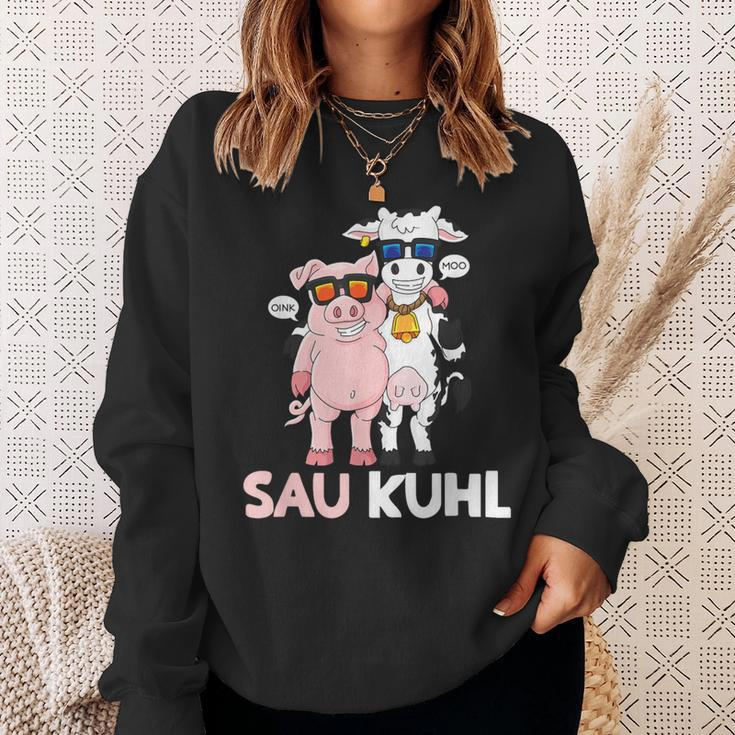 Sau Kuhl Word Game Cows Pig Sweatshirt Geschenke für Sie