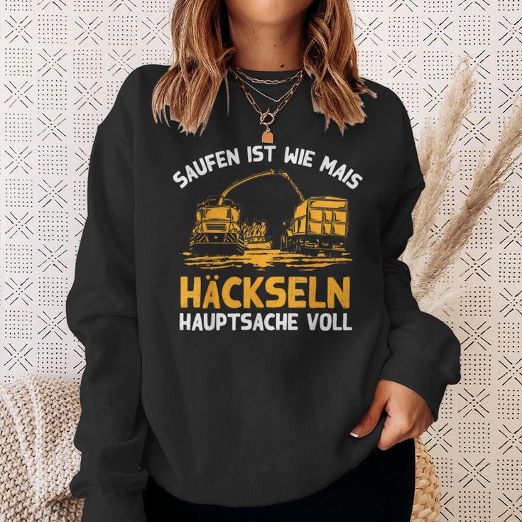 Saufen Ist Wie Mais Häckseln Hauptsacheoll Farmer Sweatshirt Geschenke für Sie