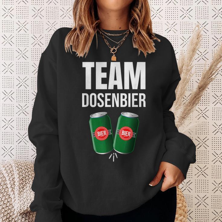 Saufn Saufnn Junggesellenabschied Frau Mann Team Dosenbier Sweatshirt Geschenke für Sie