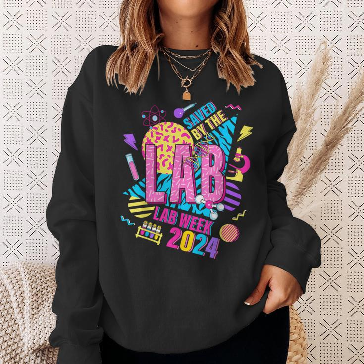 Saved By The Lab Medical Science Laboratory Lab Week 2024 Sweatshirt Gifts for Her