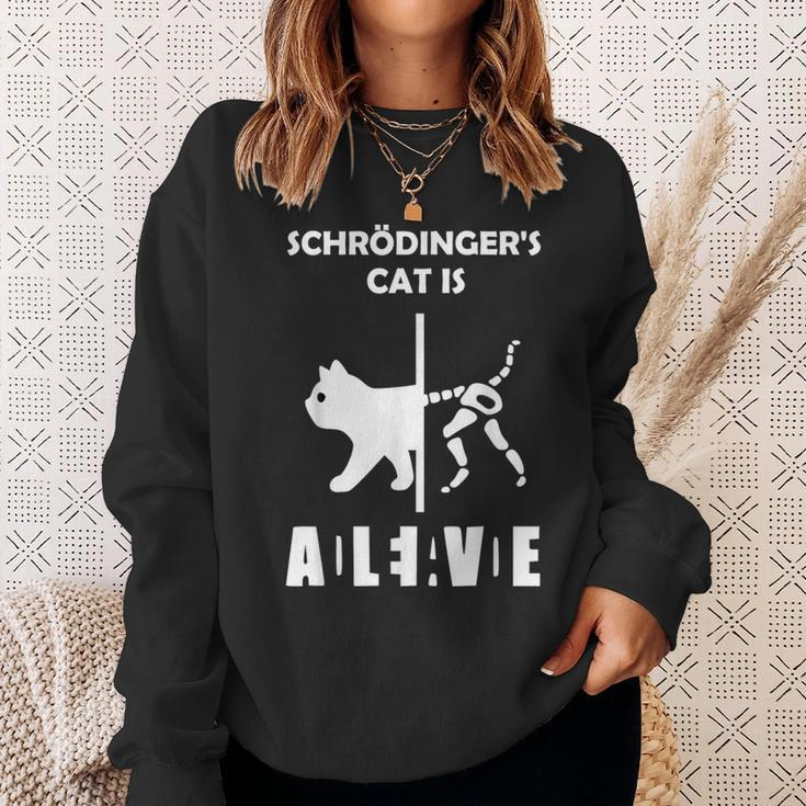 Schrödingers Cat Dead And Alive Physics Nerd Sweatshirt Geschenke für Sie