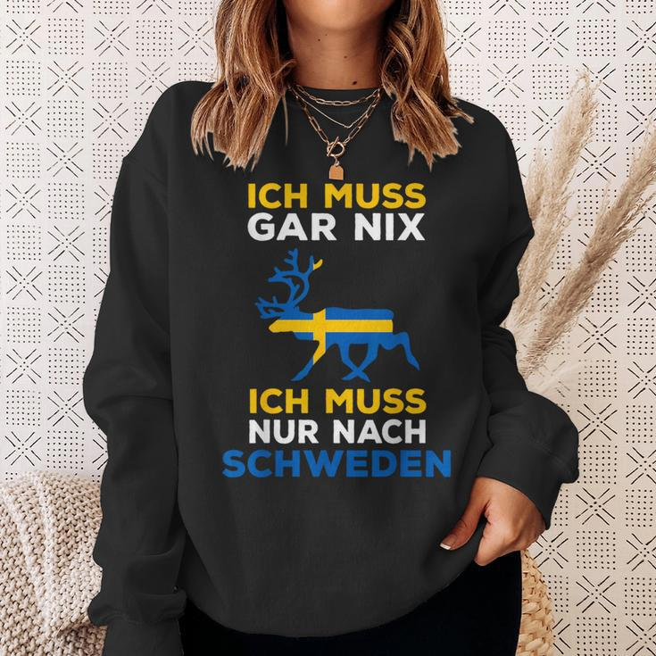 Schweden Slogan Sweatshirt Ich Muss Nur Nach Schweden, Reise-Motiv Geschenke für Sie