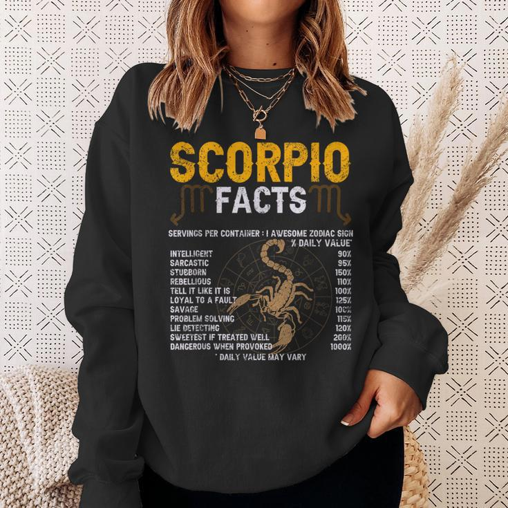 Scorpio Facts Zodiac Sign Personality Horoscope Facts Sweatshirt Gifts for Her