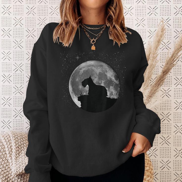 Scotty Dog Aberdeen Terrier Moon Sweatshirt Gifts for Her