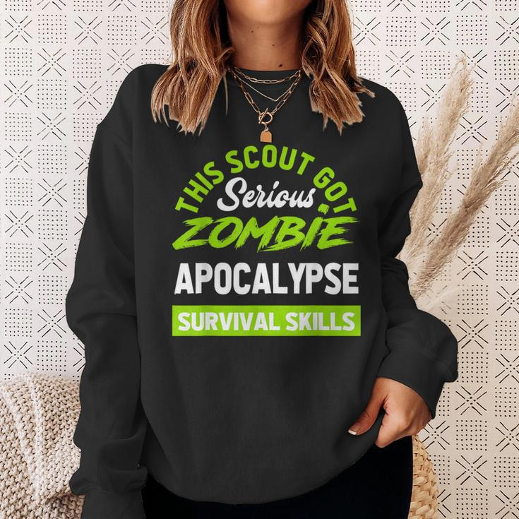 Scout Zombie Apocalype Survival Skills Scouts Sweatshirt Gifts for Her