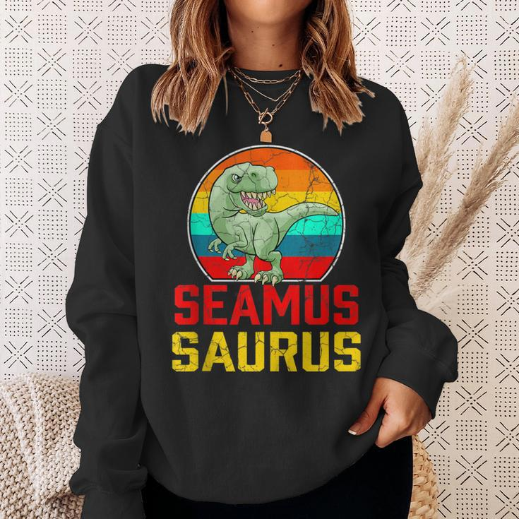 Seamus Saurus Family Reunion Last Name Team Custom Sweatshirt Gifts for Her