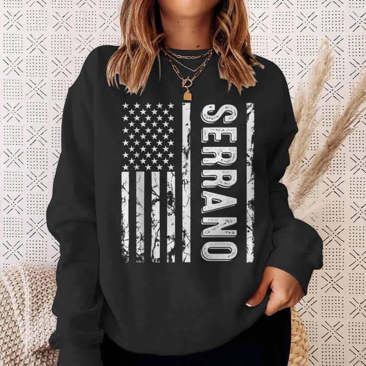 Serrano Last Name Surname Team Serrano Family Reunion Sweatshirt Gifts for Her