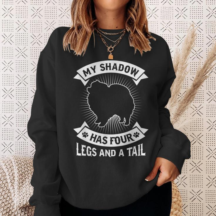 My Shadow Has 4 Legs And A Tail Pomeranian Spitz Dog Sweatshirt Gifts for Her