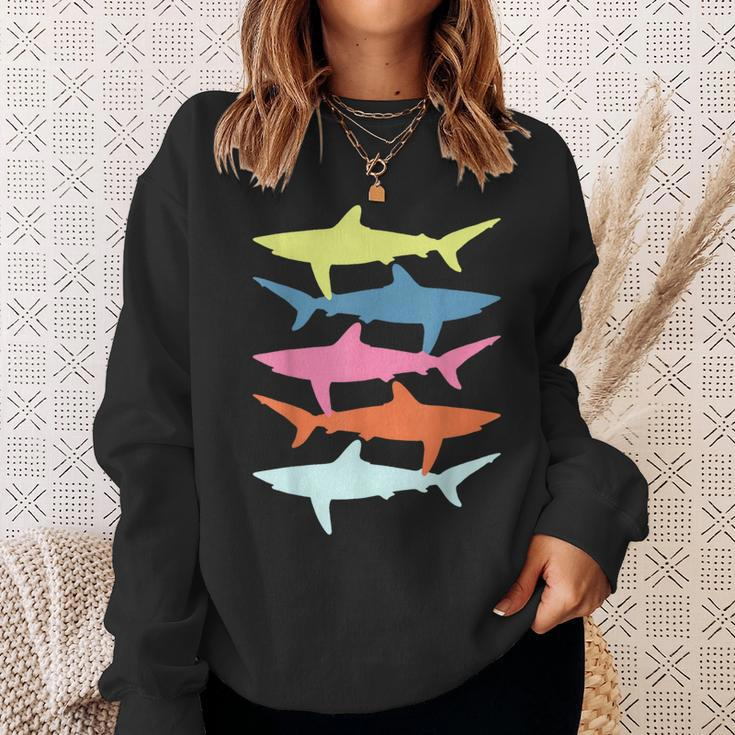 Shark Vintage Summer Beach Surfer Sweatshirt Geschenke für Sie