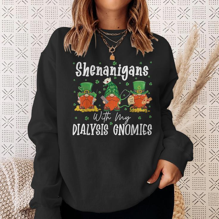 Shenanigans With My Dialysis Gnomies St Patrick's Day Party Sweatshirt Gifts for Her