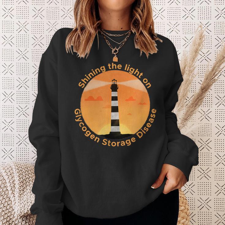 Shining The Light On Glycogen Storage Disease Gsd Sweatshirt Gifts for Her