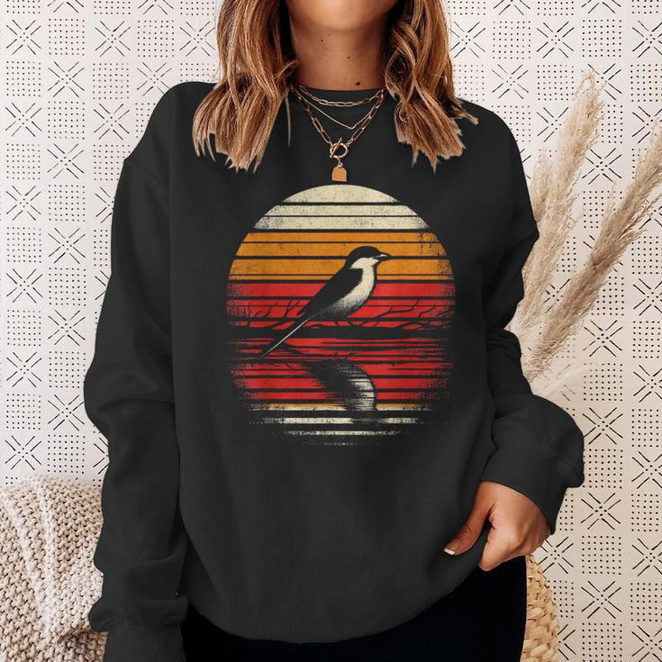 Shrike Bird Sunset Retro Style Safari Vintage 70S Sweatshirt Gifts for Her