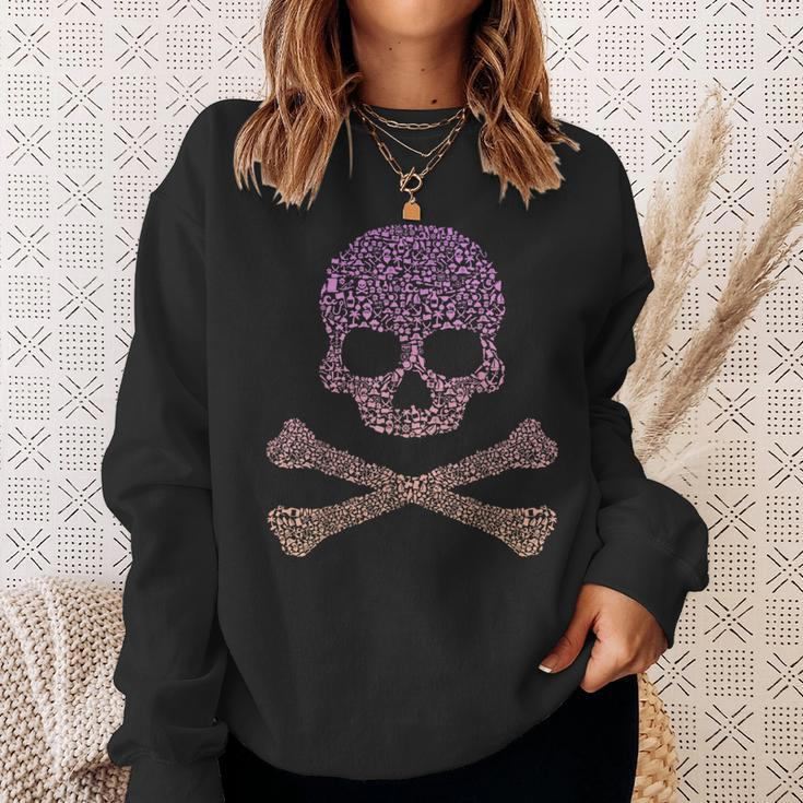 Silhouette Icon Pirate Skull & Crossbones Girls Pirate Sweatshirt Gifts for Her