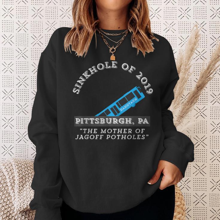 Sinkhole Of 2019 Pittsburgh Bus Jagoff Pothole Yinzers Sweatshirt Gifts for Her