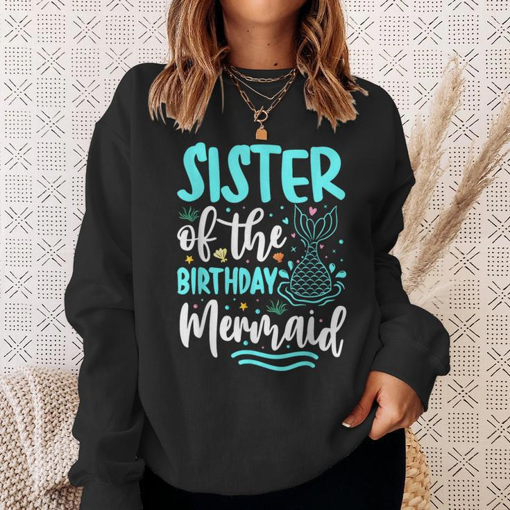 Sister Of The Birthday Mermaid Family Matching Party Squad Sweatshirt Gifts for Her