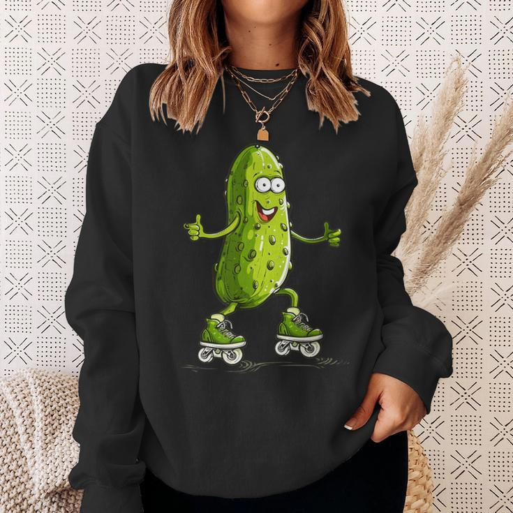 Skater Pickle Kostüm Für Inlineskating Liebhaber Sweatshirt Geschenke für Sie
