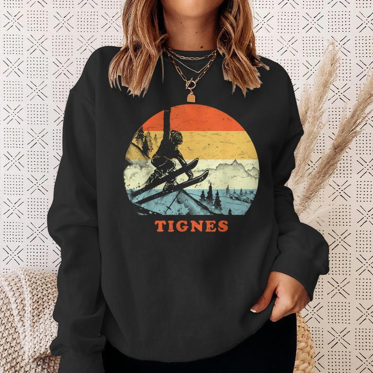 Ski Tignes France Vintage Snow Skiing Vacation Sweatshirt Gifts for Her