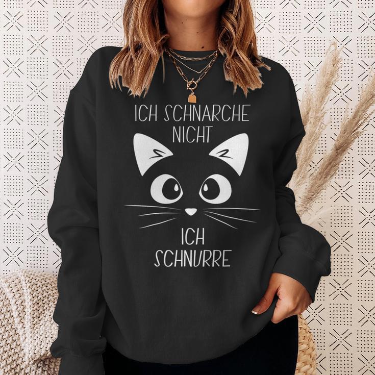 Sleep Ich Schnarche Nicht Ich Purre Katzen Ich Schnarche S Sweatshirt Geschenke für Sie