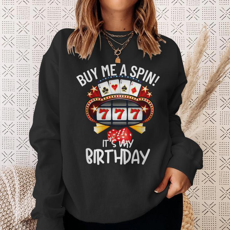 Slot Machine 777 Lucky Birthday Gambling Casino Sweatshirt Gifts for Her