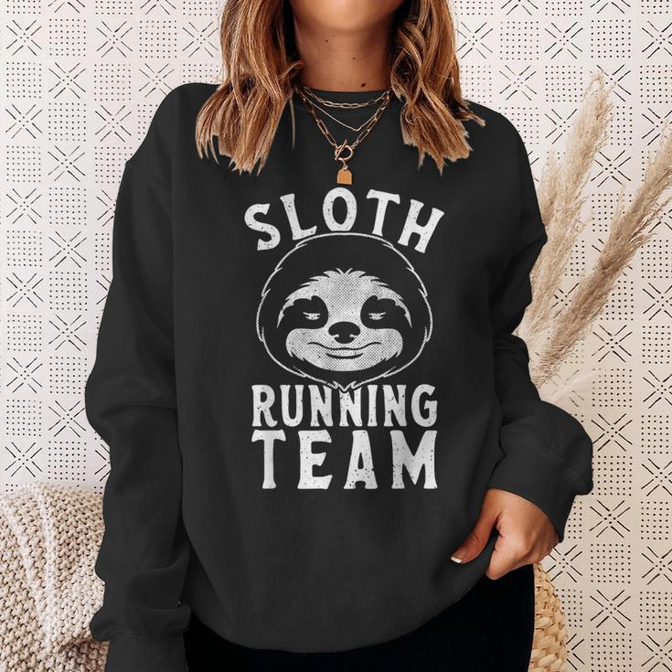 Sloth Running Team Lazy Person Sloth Sweatshirt Gifts for Her